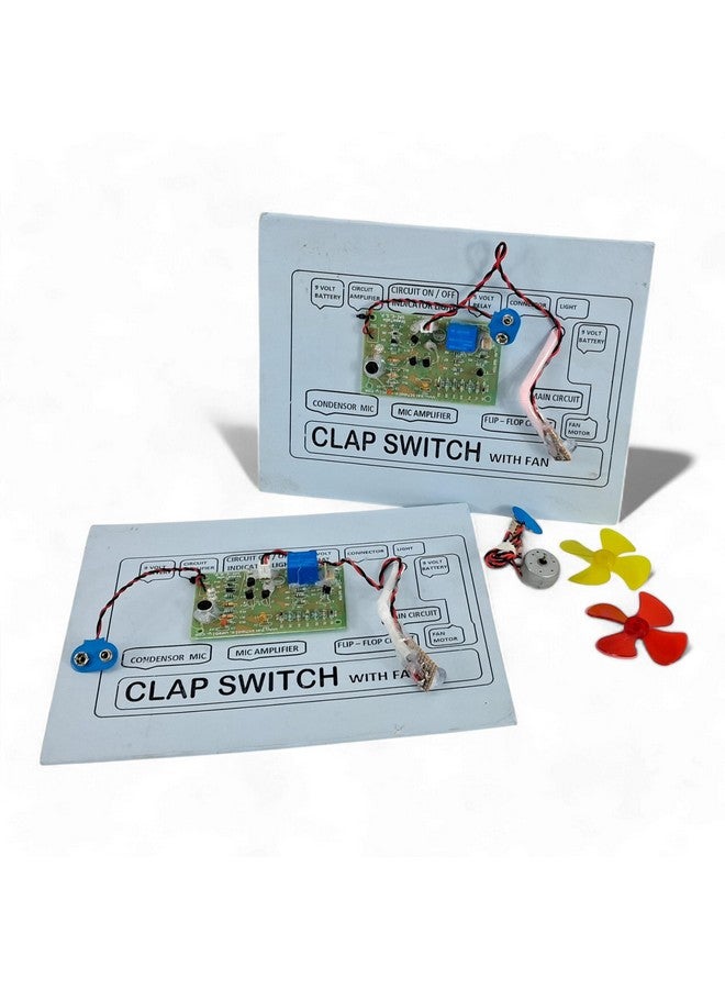 StepsToDo Handmade Clap Switch with Fan and LED Project on Cardboard with Complete Circuit - Ready to Use for Science Assignments, Exhibitions, and Teaching Aid - Image 5