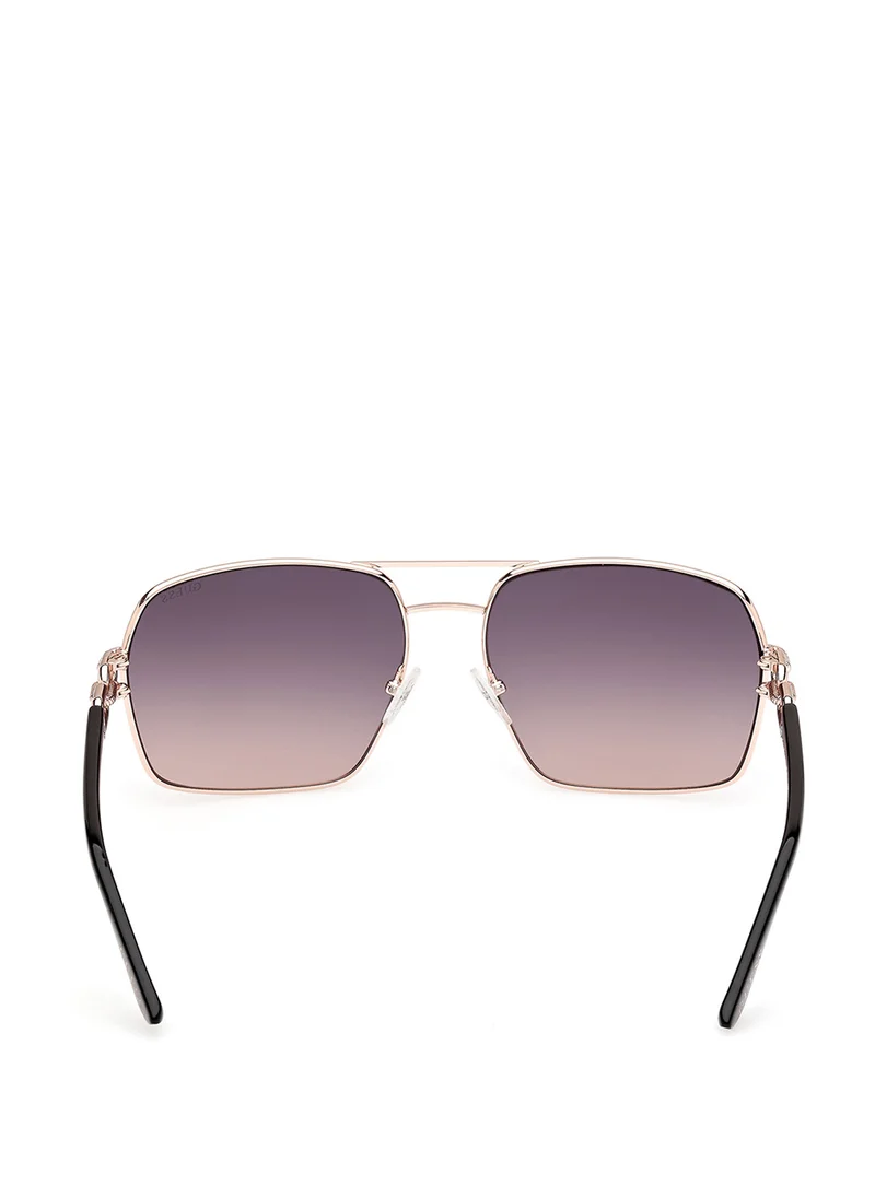 جس Metal Shaped Sunglasses