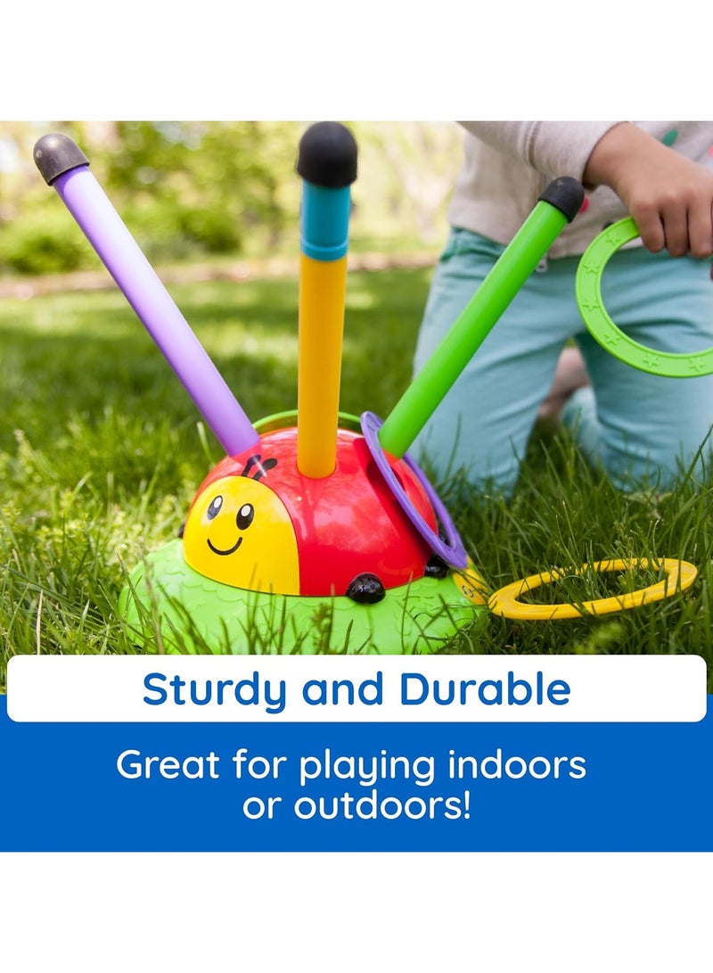 Urban Trendo 3-in-1 Ladybug Musical Ring Toss & Jumping Game for Kids – Bluetooth Speaker Toy with Music, Indoor & Outdoor Activity Playset, Educational & Safe Gift for Boys & Girls Ages 3+ - Image 3