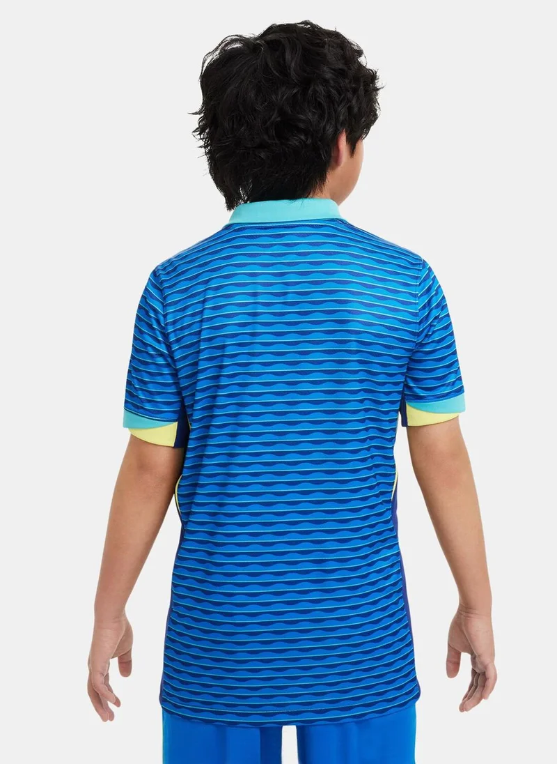 Nike Kids' Brazil Stadium Dri-FIT Replica Away Football Jersey - 2024