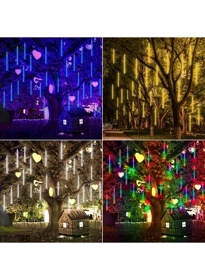 192 نيزك شمسي دش النجوم أضواء في الهواء الطلق حديقة عيد الميلاد شجرة العشب مهرجان ديكور لون IPX4 - Image 3