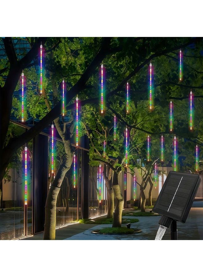 192 نيزك شمسي دش النجوم أضواء في الهواء الطلق حديقة عيد الميلاد شجرة العشب مهرجان ديكور لون IPX4 - Image 2