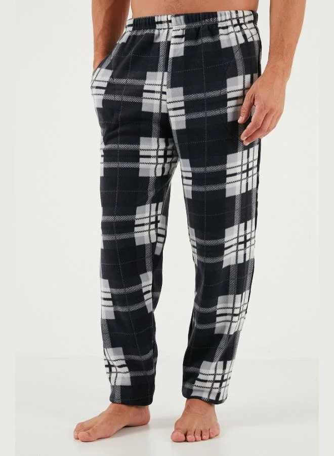 Buratti  Buratti Regular Fit Crew Neck Winter Soft Textured Polar Fleece Pajama Set Men's PAJAMAS SET 6096100 for Men | Best Price UAE