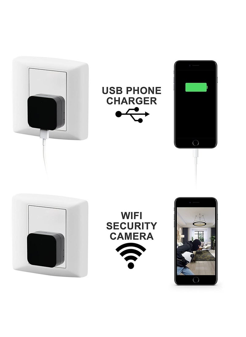 AZYLYN AZYLYN WiFi Charger Camera 1080P HD Resolution Motion Detection Hidden Mini Nanny Camera USB Charger Camera for Home and Office Remote View  - Image 2
