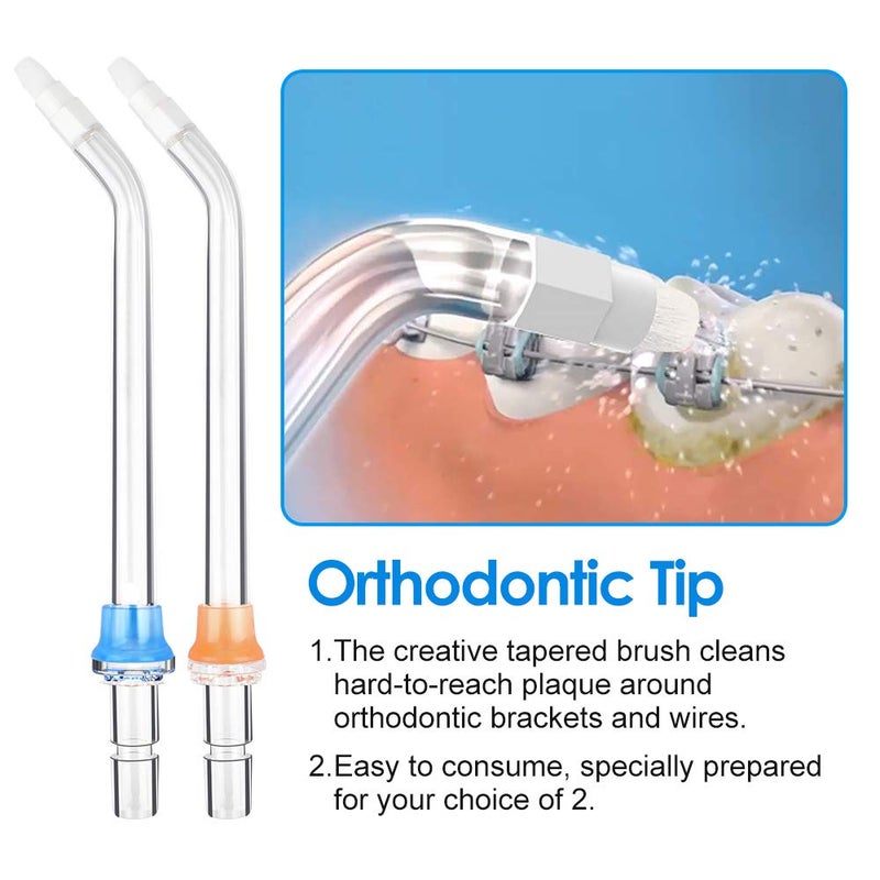 Ronsit Replacement Orthodontic Tips Compatible with Waterpik Water Flossers and Other Brand Oral Irrigators (4-pack) - Image 2