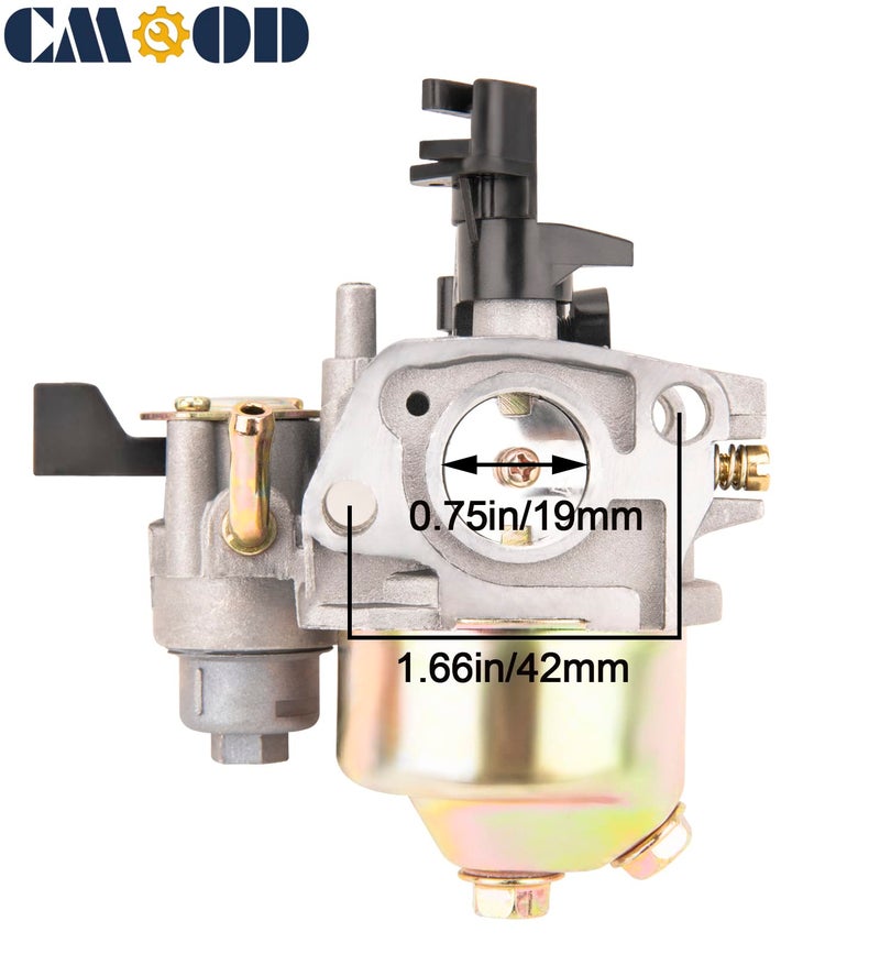 CMOOD GX160 GX200 Carburetor Carb Compatible with Honda GX120 GX140 GX160 GX200 5HP 5.5HP 6.5 HP Engine Replaces 16100-ZH8-W61, with Ignition Coil and Recoil Starter + Air Filter Tune Up Kit - Image 3