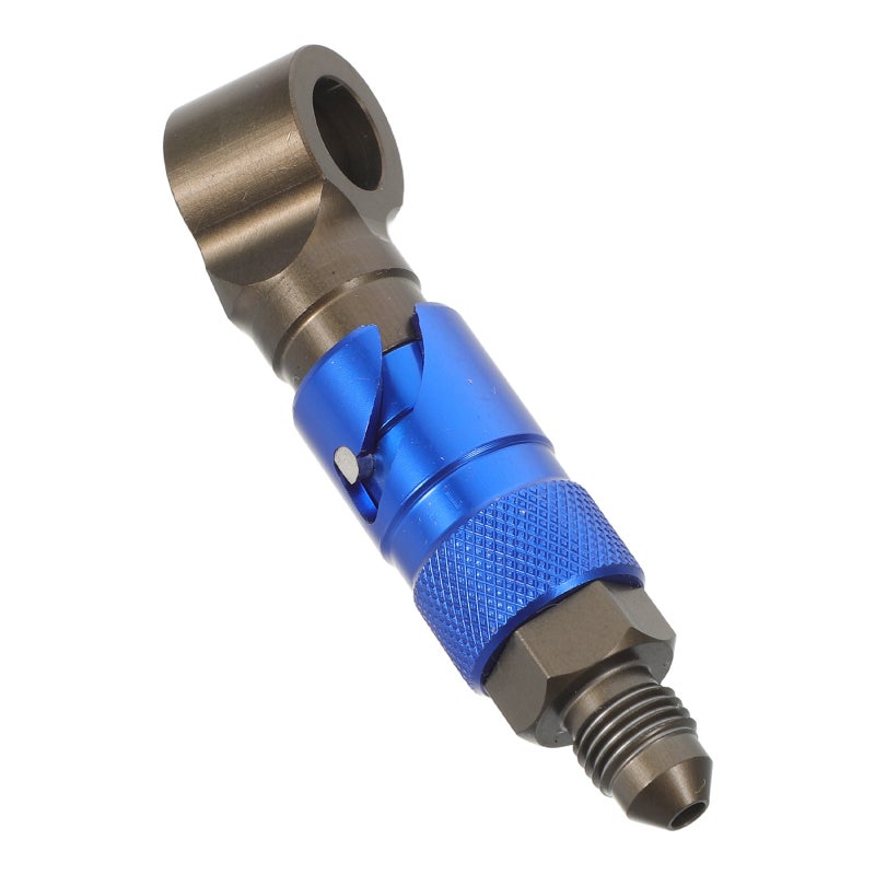 Brake Line Fitting for Motorcycle - Quick Release Connect & Disconnect Adapter - Aluminum Alloy Oil Line Coupling Connector Curved for Fluid Hose - Image 5
