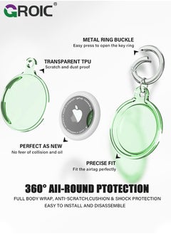 GROIC [4 Pack] Airtag Keychain for Apple Air Tag Holder IPX8 Waterproof Drop Shockproof Protective Cover Case Scratch Resistant for Pets, Dog, Keys, Cat, Luggage  - Image 2