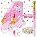 Lcoor Unicorn Birthday Decorations1575inch Unicorn Number 4 Pinata Pink Gold Foil Piata with Blindfold Stick Confetti - Image 2