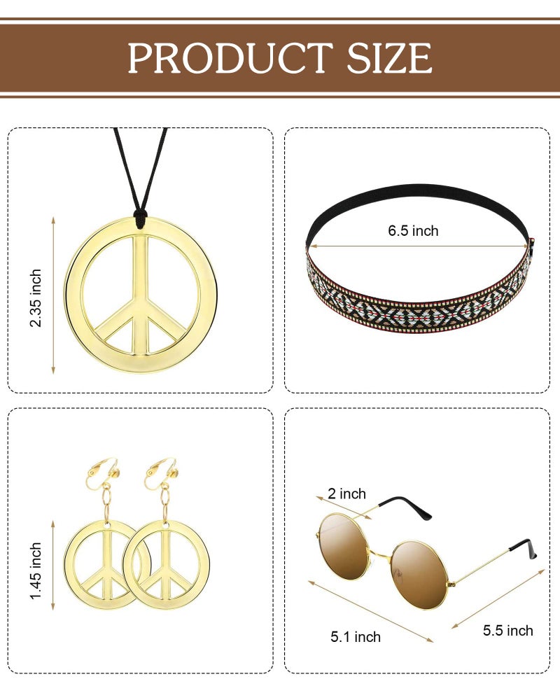 Haysandy 7 Pcs 60s 70s Carnival Outfits for Women Mardi Gras Cosplay Set Disco Hippie Costume Set Fringe Vest Flared Pant(XXXL) - Image 5