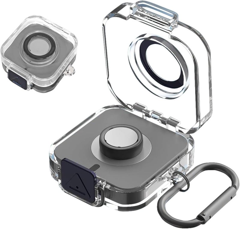 Odluzy Case Cover for Oura Ring Gen 4 Charger, Portable Protective Case for Oura Ring Gen 4 Charger with Carabiner, Shockproof Plastic Cover, Only Protective Case - Image 1