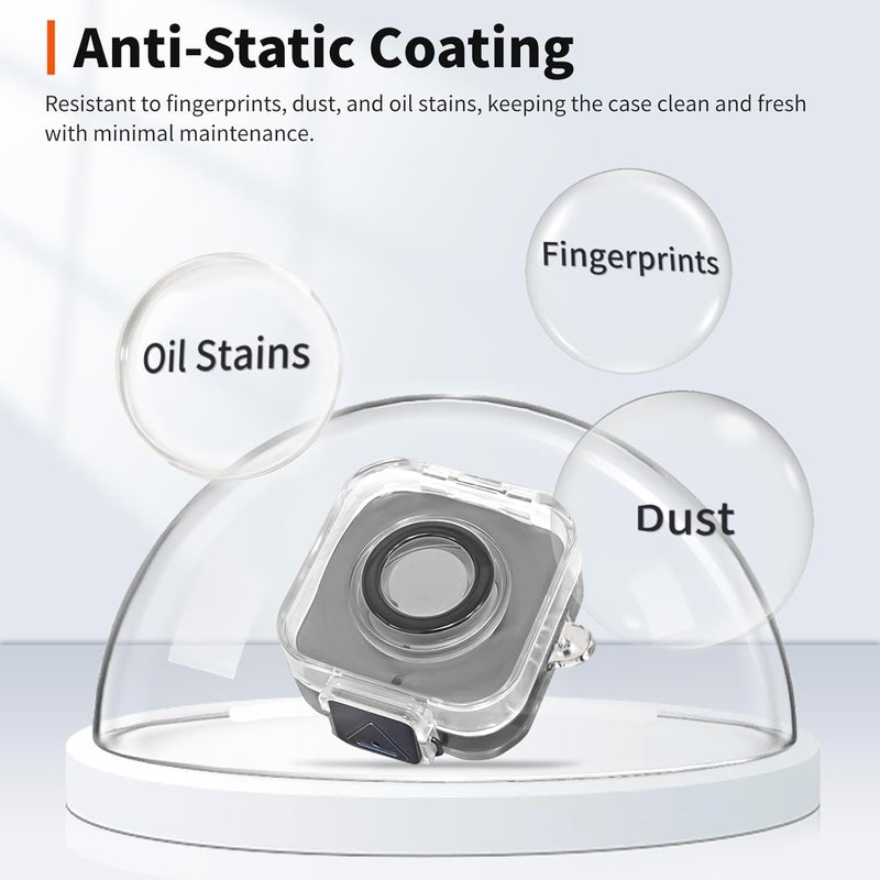 Odluzy Case Cover for Oura Ring Gen 4 Charger, Portable Protective Case for Oura Ring Gen 4 Charger with Carabiner, Shockproof Plastic Cover, Only Protective Case - Image 4