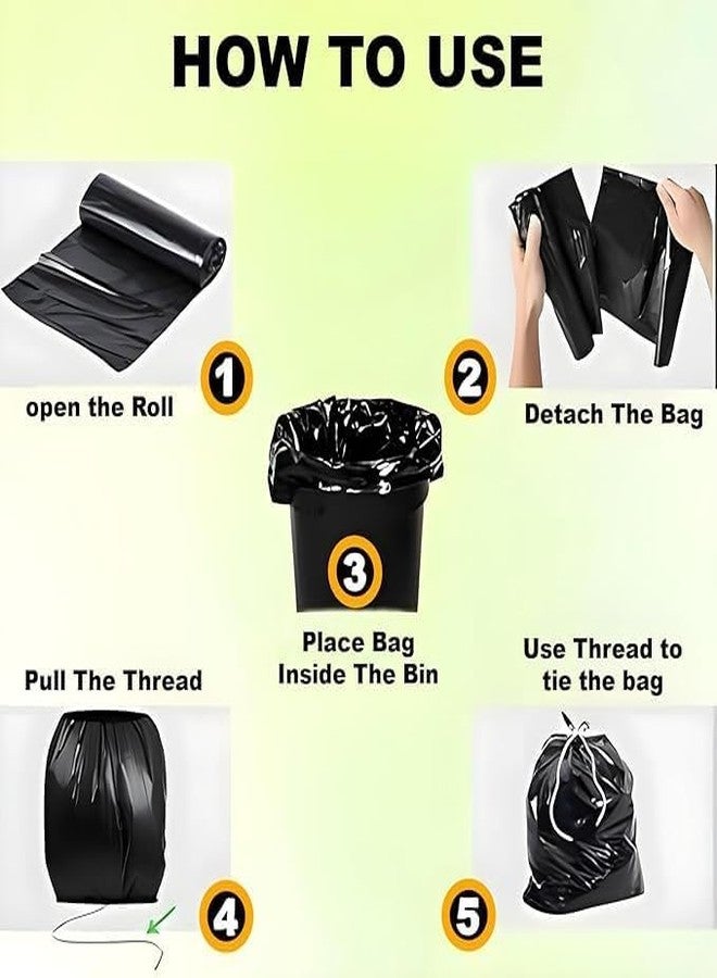 Oblivion Garbage Bags Medium Size 48 x 54 CM – Extra-Strong Leak-Proof Disposable Trash Bag Roll for Dustbin for Kitchen, Office & Commercial Areas – Durable for Wet & Dry Waste Management (Pack of 1) - Image 3