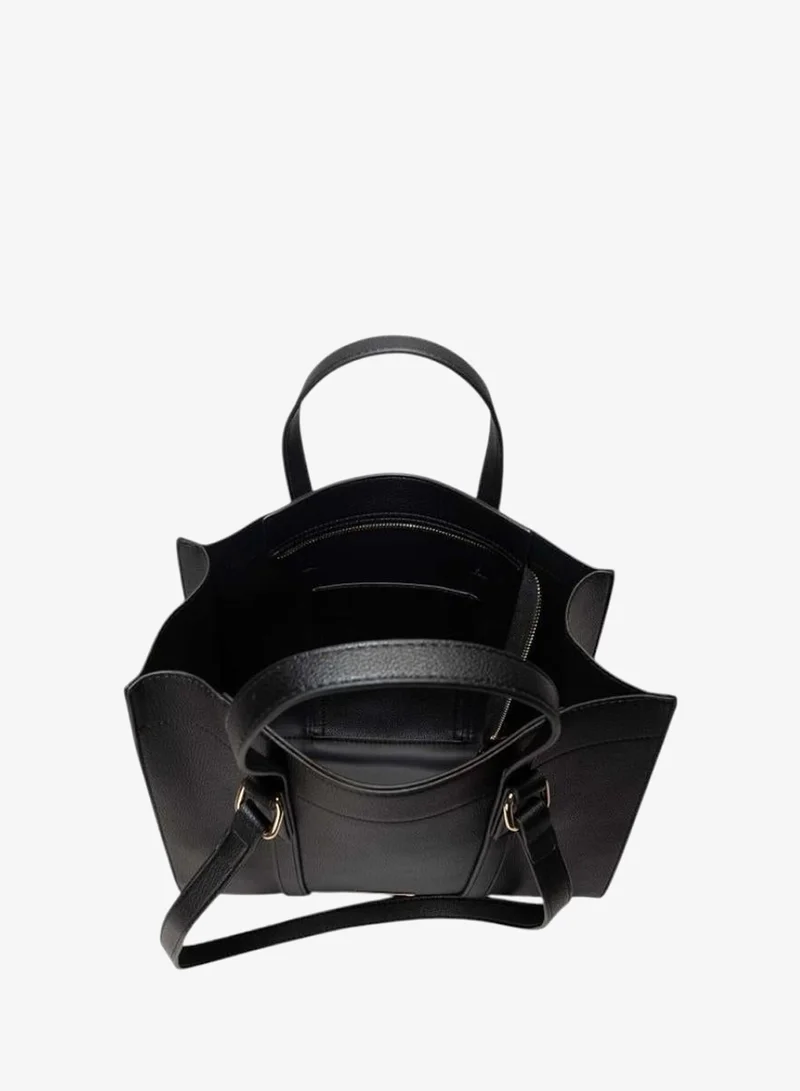 Bata Black Structured Top Handle Tote Bag for Women | Best Price UAE
