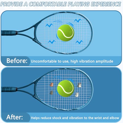 INSYOHO 10-Pack Tennis Dampener - Unique Cat Designs Tennis Racket Dampener, Silicone Shock Absorber Vibration Dampeners for Enhanced Control, Comfort & Grip Protection for Players - Image 4