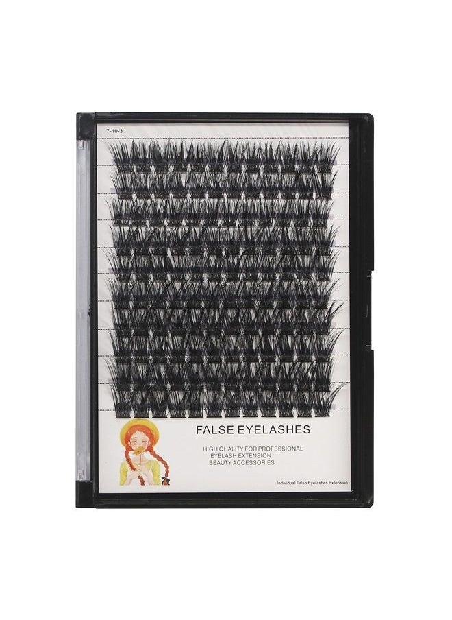 Bodermincer 120 Cluster 12-14-16mm Mixed Length Wide Cluster Eyelash Extension Natural 3D Russian Volume Faux 3D Effect Glue Bonded Cluster Eyelashes Eyelashes Individual Lashes Makeup (16-18-20mm Mix  - Image 1
