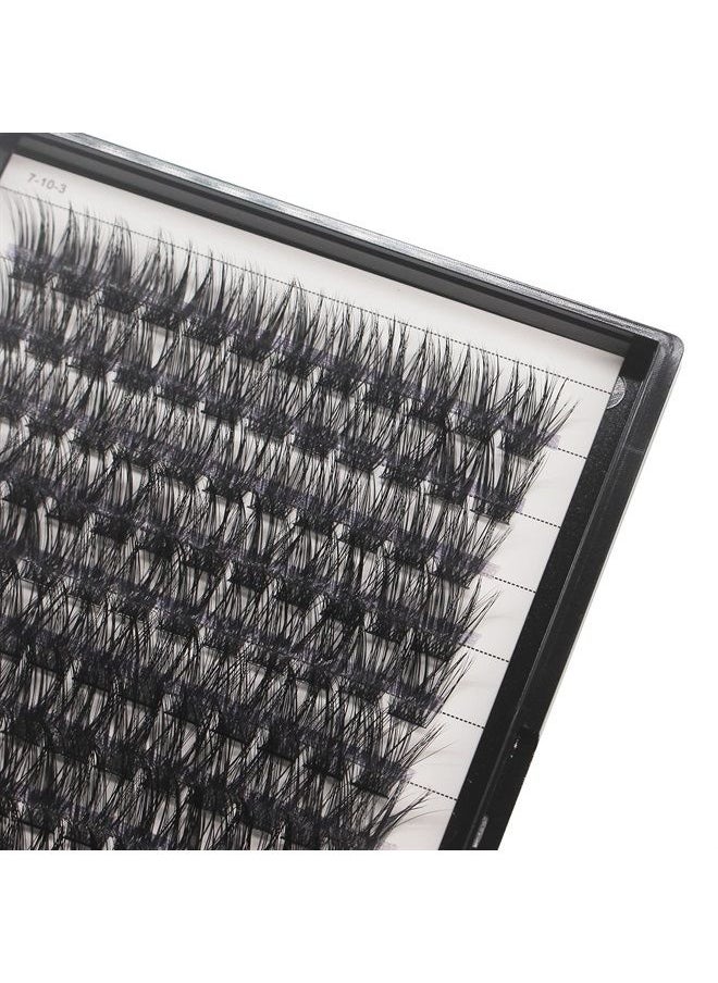 Bodermincer 120 Cluster 12-14-16mm Mixed Length Wide Cluster Eyelash Extension Natural 3D Russian Volume Faux 3D Effect Glue Bonded Cluster Eyelashes Eyelashes Individual Lashes Makeup (16-18-20mm Mix  - Image 2