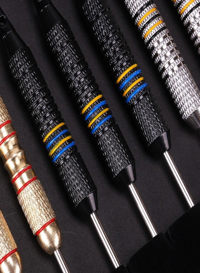 Turnart Darts Metal Tip Set - Steel Tip Darts Darts Set Professional Metal Darts Dart Board Set 12 Pcs 24 Gram 20 O-Rings Aluminum Darts Shafts 24 Extra Flights Darts Tool - Image 3