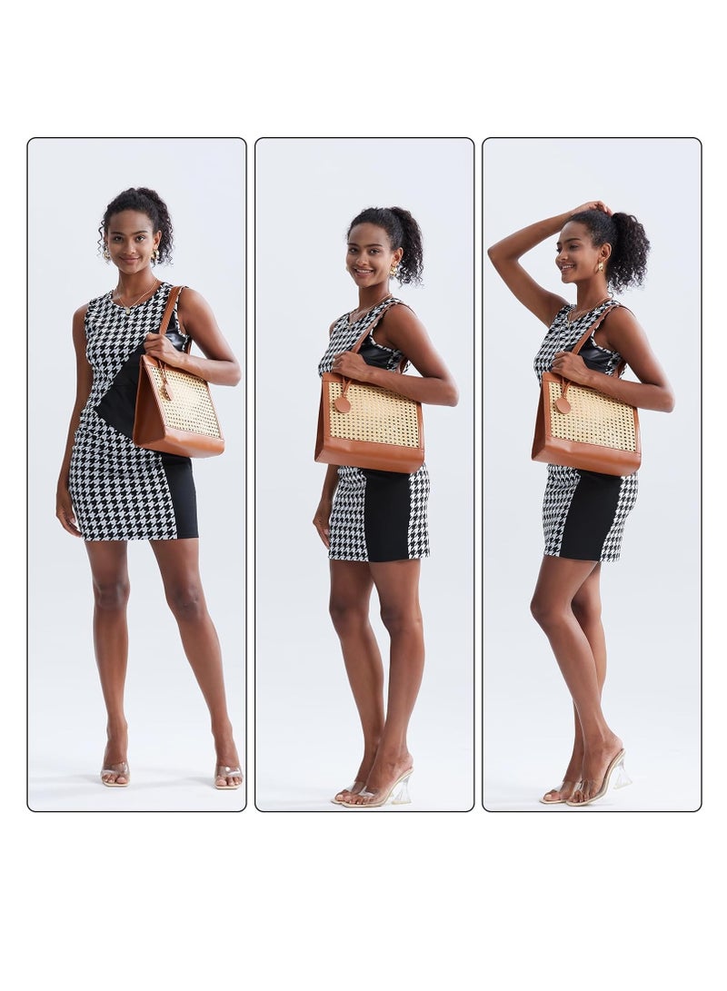 KASTWAVE Straw Beach Bag for Women, Summer Beach Tote Bag, Woven Rattan Tote Bag, Straw Purses and Handbags for Vacation with Pendant, Personalized Tote, Khaki - Image 5