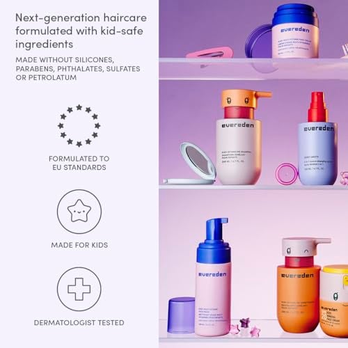 Evereden Kids Complete Haircare Set: Hair Detangling Shampoo, Conditioner & Spray for Children Ages 3+ & Pain-Free Hair Brush, Plant Protein Peptides & Argan Oil, Vegan, Free from Sulfate and Paraben - Image 5