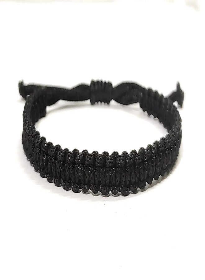 ARTIFICIAL TREE Handmade Kala Dhaga Bracelet Adjustable for Women, Men, Girls, Boys | Nazar Bracelets 2 Piece Set | Adjustable Black Thread Bracelets for Protection Black (AT GIRLS BRCT 001) - Image 2