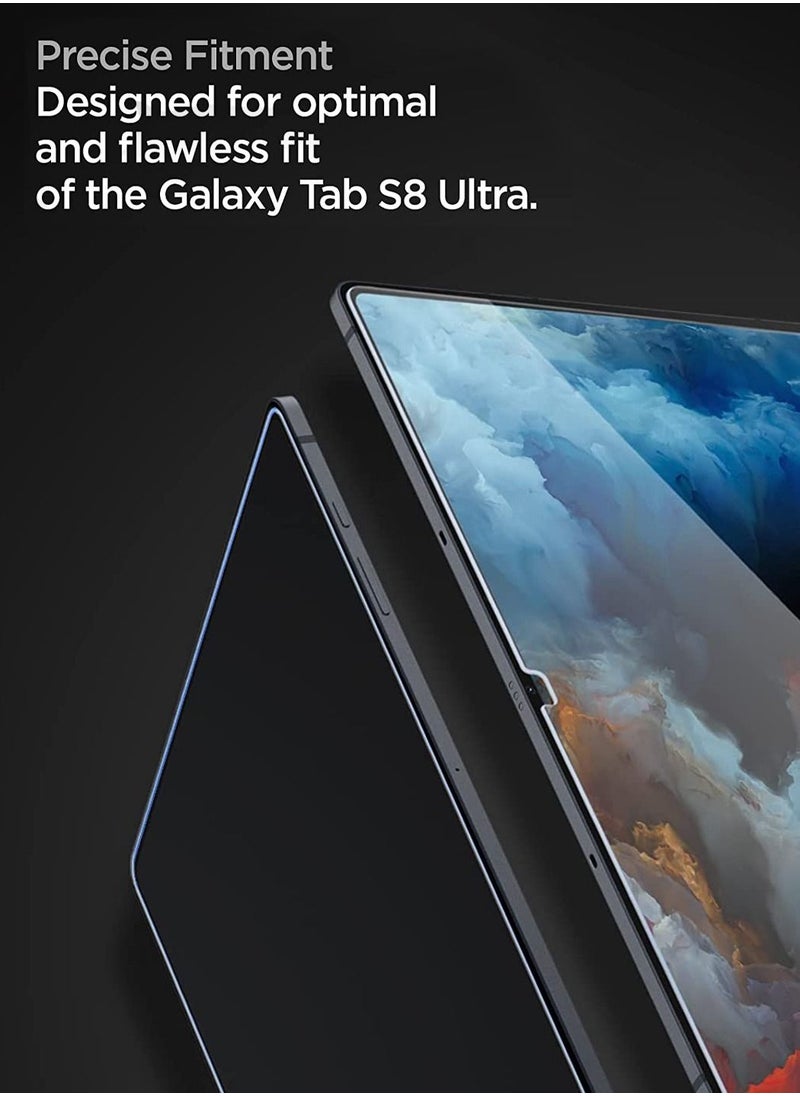 GLAStR EZ FIT Premium Tempered Glass for Samsung Galaxy Tab S8 ULTRA Screen Protector (14.6 inch) with Auto Align Technology - Case Friendly