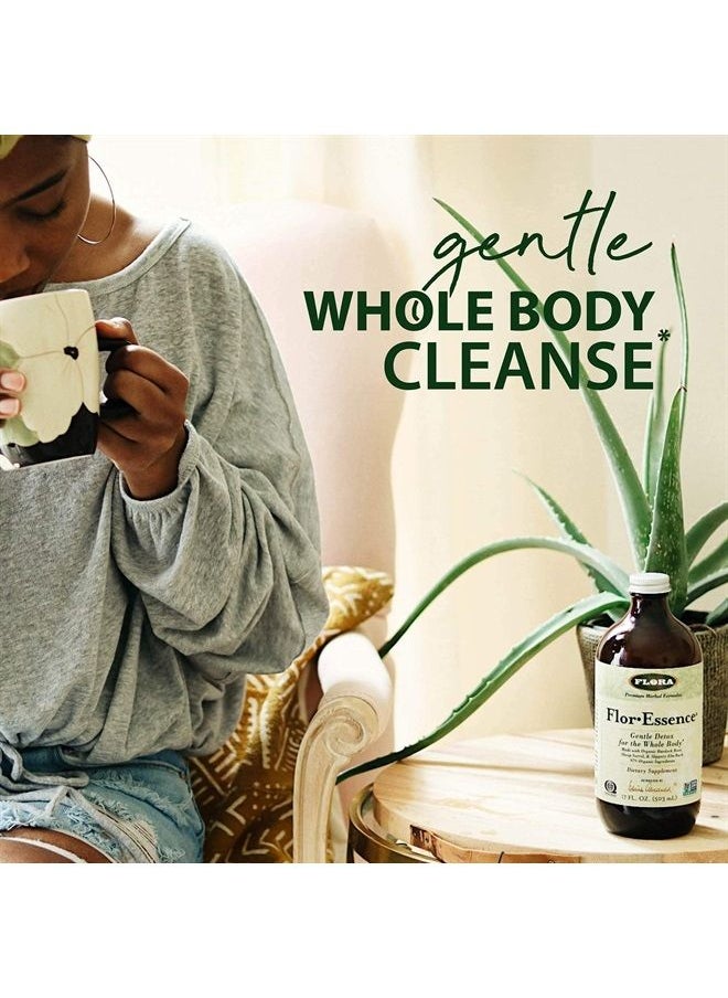 Flora - Flor Essence Liquid Tea Blend 17oz - Gentle Detox Cleanse with Burdock Root, Slippery Elm, Kelp, Thistle - Premium Organic Ingredients - Image 1