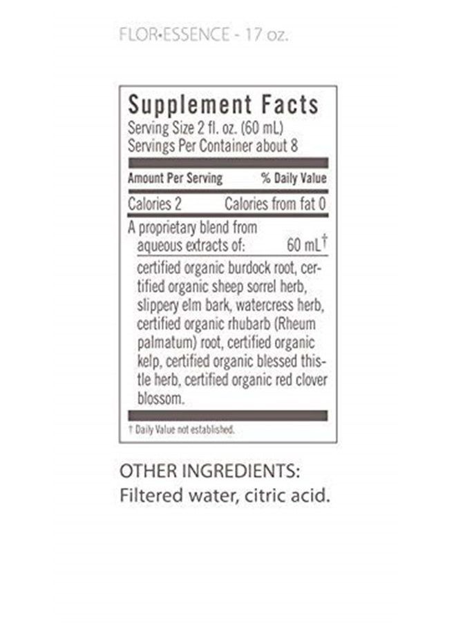 Flora - Flor Essence Liquid Tea Blend 17oz - Gentle Detox Cleanse with Burdock Root, Slippery Elm, Kelp, Thistle - Premium Organic Ingredients - Image 1
