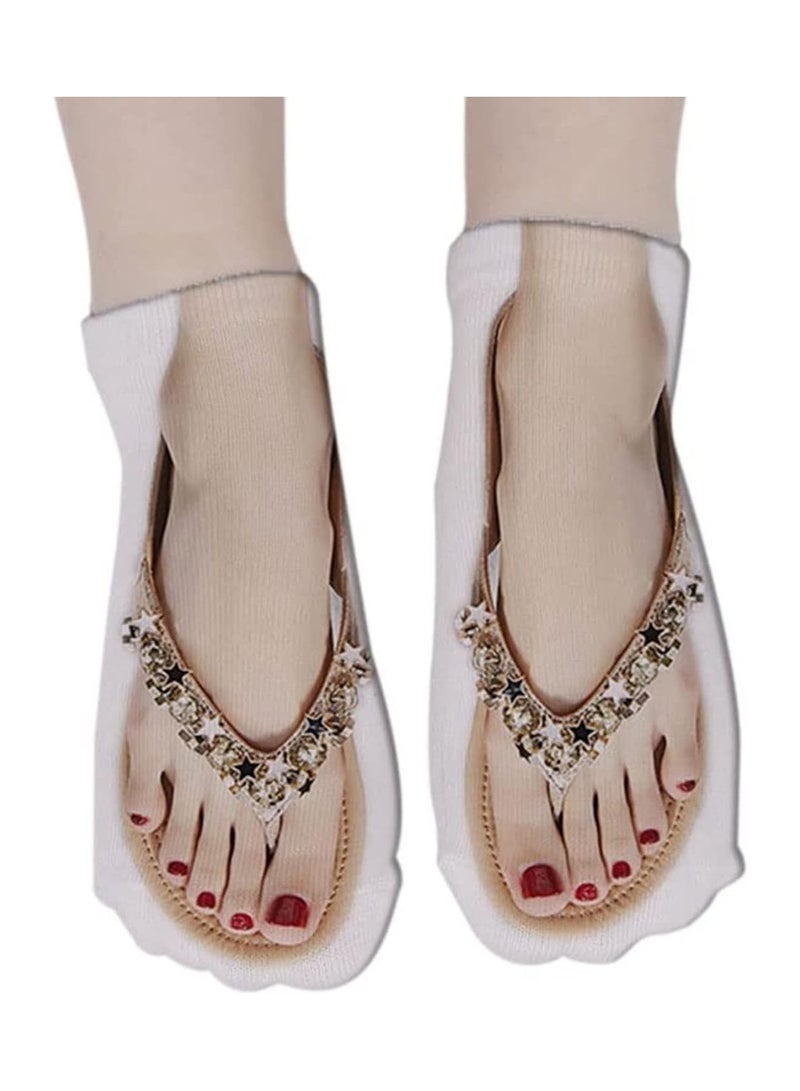 3D Printed Sandals Pattern Socks 4 Pairs  - Image 3