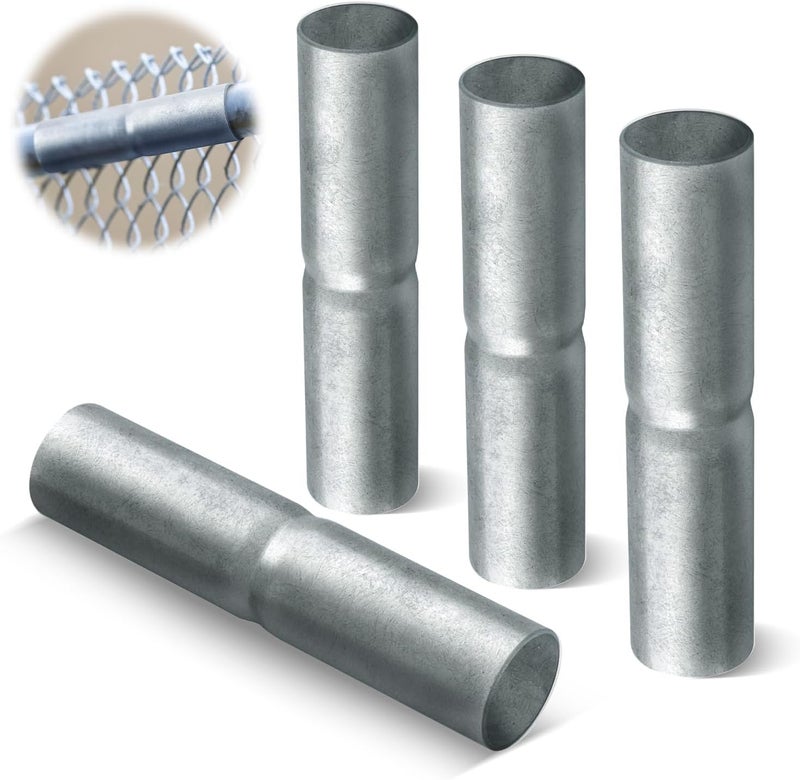 VIVIDA 1-3/8" x 6" Top Rail Sleeve, Chain Link Fence Top Rail Connector, for 1 3/8" OD Pipe, Galvanized Steel, 4 PCS - Image 3
