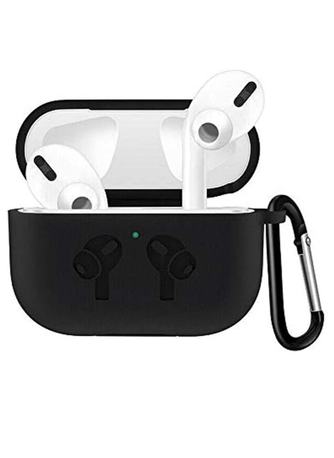 AirPods Pro 2 Case Cover 2022 - Full Body Protective Silicone Case Compatible with New Apple AirPods Pro 2nd Generation Case, Shockproof Cover with Carabiner [Front LED Visible], Black