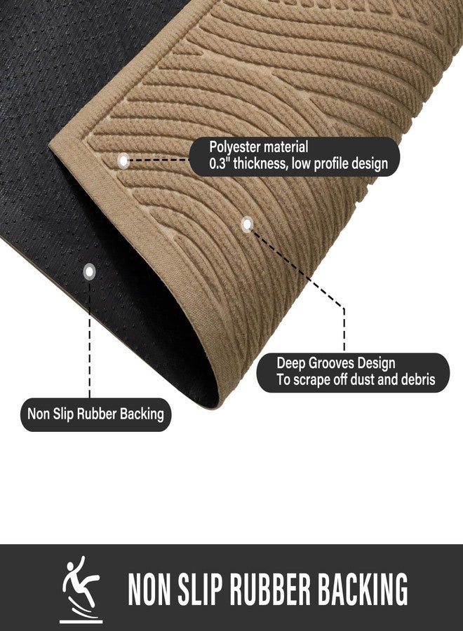 HIYARD Sturdy Front Door Mat, Absorbent Muddy Dirt Resist Welcome Door Mats Outdoor Indoor, Stain and Fade Resistant, Non-Slip Backing Entry Mat Low Profile Doormat for Entryway, 29×17, Beige - Image 5