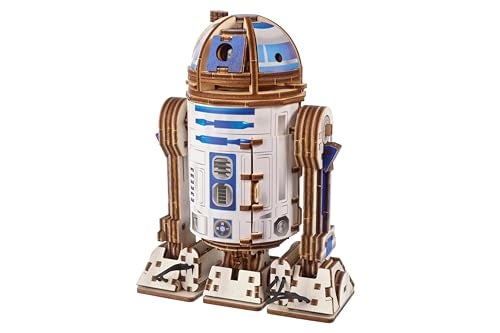 UGEARS Star Wars R2D2 3D Wooden Puzzles for Adults Wooden Model Kits for Adults 3D Building Puzzle Set Adult Hobby Model Galaxy Puzzle Display Brain Puzzle Craft Kit Hobby Gift for Men and Women - Image 1