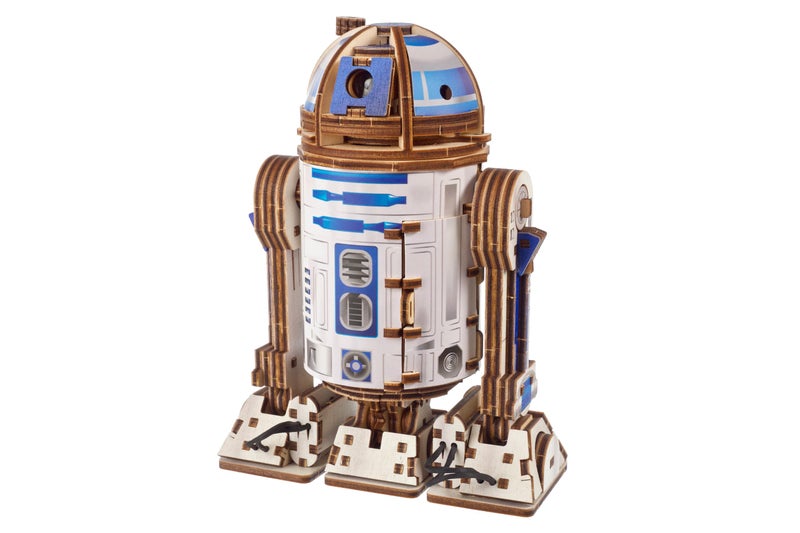 UGEARS Star Wars R2D2 3D Wooden Puzzles for Adults Wooden Model Kits for Adults 3D Building Puzzle Set Adult Hobby Model Galaxy Puzzle Display Brain Puzzle Craft Kit Hobby Gift for Men and Women - Image 3