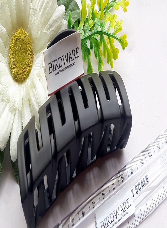 BIRDWARE Big-Size Hair Clips For Women Multi Color Imported Acrylic Material Stone Butterfly | Hair Clutchers (Pack of 2) (2-Wooden) - Image 5