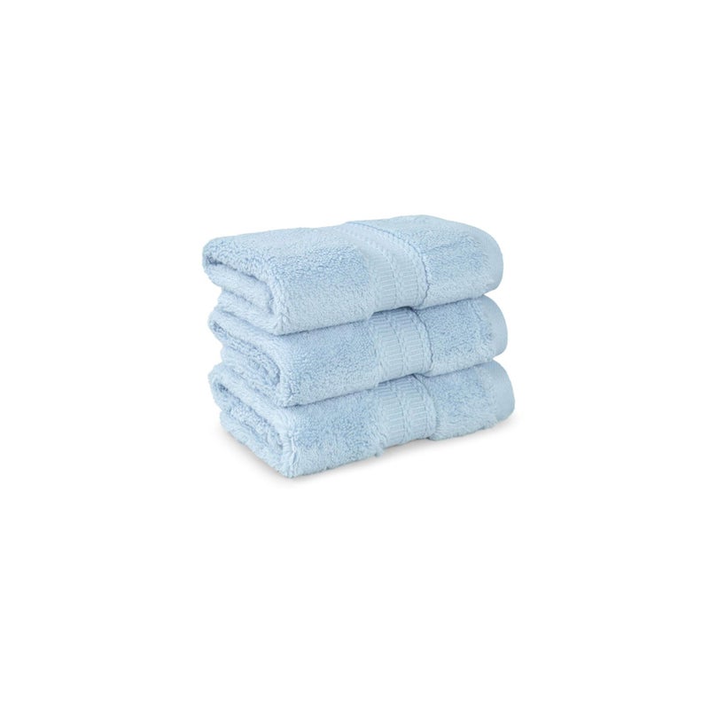MYTRIDENT Trident Face Towels, Nectarsoft Collection, Wash Towel, 100% Cotton Towels for Men/Women, 625 GSM, 3 Pc Face Towels - Grace Blue - Image 2
