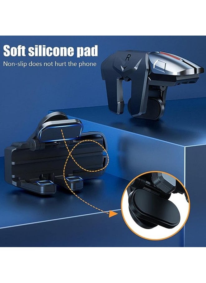 Concretization - Professional Game Trigger, 4 Buttons For Pubg Mobile Controller, Support IOS, Android, And Most Phones And Ipads, Aluminum Button, Support COD/PUBG/FORTNITE (الأزرار مع الأكمام) G21 - Image 1
