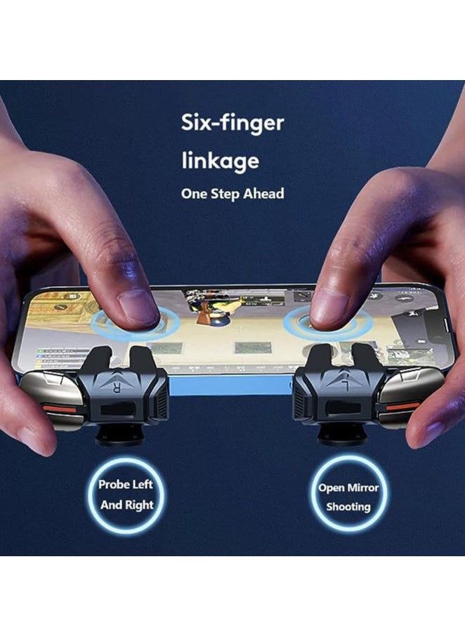 Concretization - Professional Game Trigger, 4 Buttons For Pubg Mobile Controller, Support IOS, Android, And Most Phones And Ipads, Aluminum Button, Support COD/PUBG/FORTNITE (الأزرار مع الأكمام) G21 - Image 1