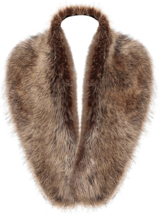 La Carrie Women's Faux Fur Collar Scarf Wrap Cold Winter Warmer Raccoon, 80 - Image 1