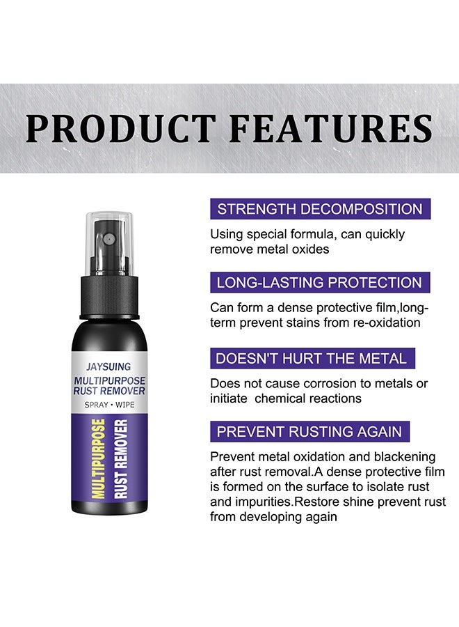 Jaysuing Multipurpose Rust Remover Spray, Multi-Purpose Rust Remover Rust Inhibitor Derusting Spray, Rustout Instant Remover Spray, Anti Rust Inhibitor Derusting Spray, Car Maintenance Cleaning Rust Dissolver 50ml - Image 4