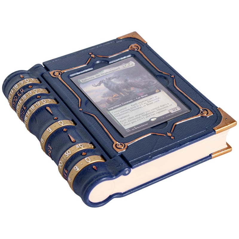 lynx MTG Commander EDH Command ZoneTray for Magic The Gathering with Damage Cast Life Counters Storage for Dice Card Tokens Inside This is Not A Commander Deck Box MTG Accessories Gift Blue - Image 3