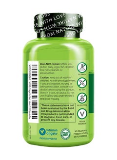 NATURELO Vegan Zinc Whole Food Complex With Vitamin C Dietary Supplement Formulated To Support Immune Function And Skin Health 120 Vegetarian Capsules  - Image 2