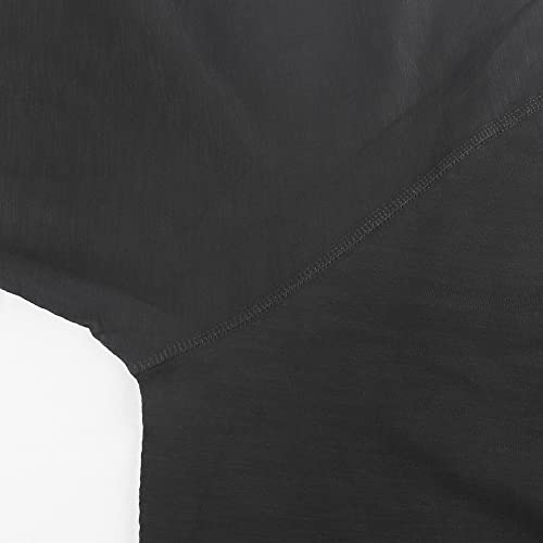 palglg Mens Regular-fit Henley T-Shirt Long-Sleeve with 3 Buttons Placket Slub Vintage Cotton Black S - Image 3