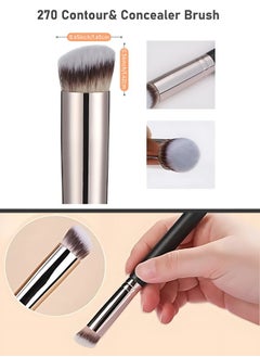 TRENZ Flat Angled Concealer Brush Under Eye Contour Makeup Brush  - Image 4