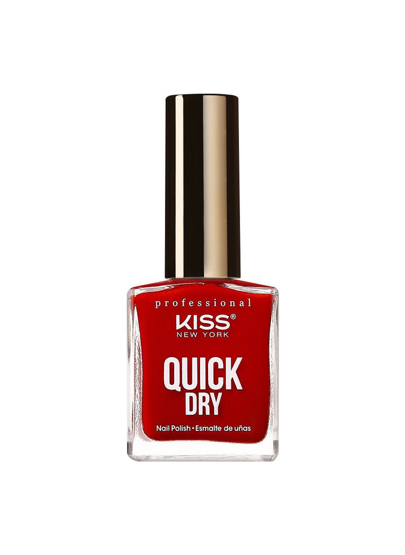 KISS Kiss Quick Dry Nail Polish Ready Set Red QP04  - Image 1