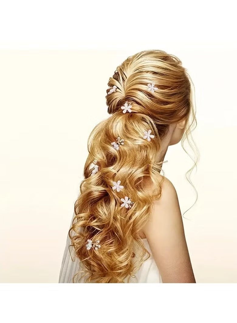 6pcs Flower Clips Decor Hair Accessory Bridesmaid Flower Pretty Clips - Image 2