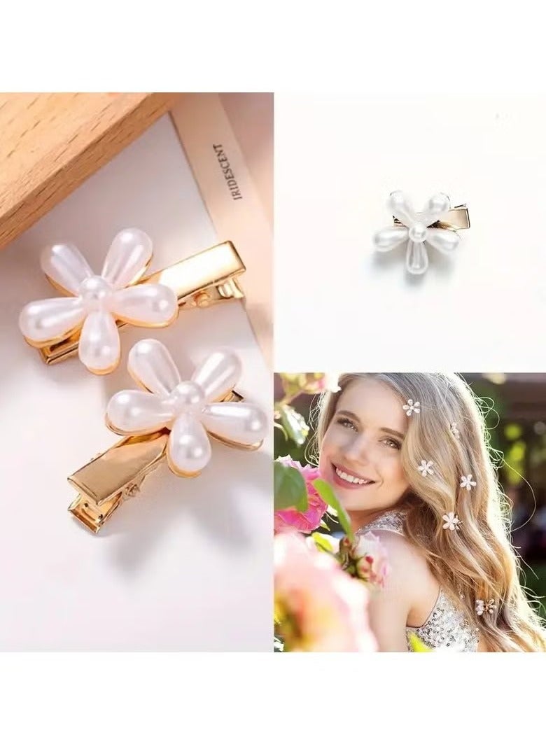6pcs Flower Clips Decor Hair Accessory Bridesmaid Flower Pretty Clips - Image 5