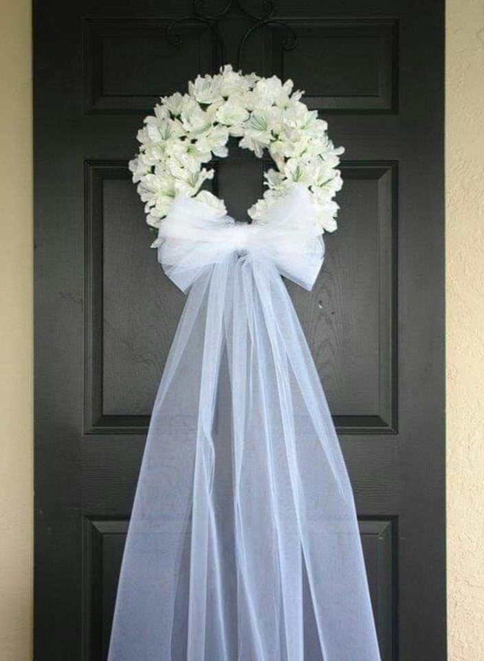 Wedding Veil With Attached Wedding Collar For The Bride And Groom For A Wedding Door Of Many Shapes 1