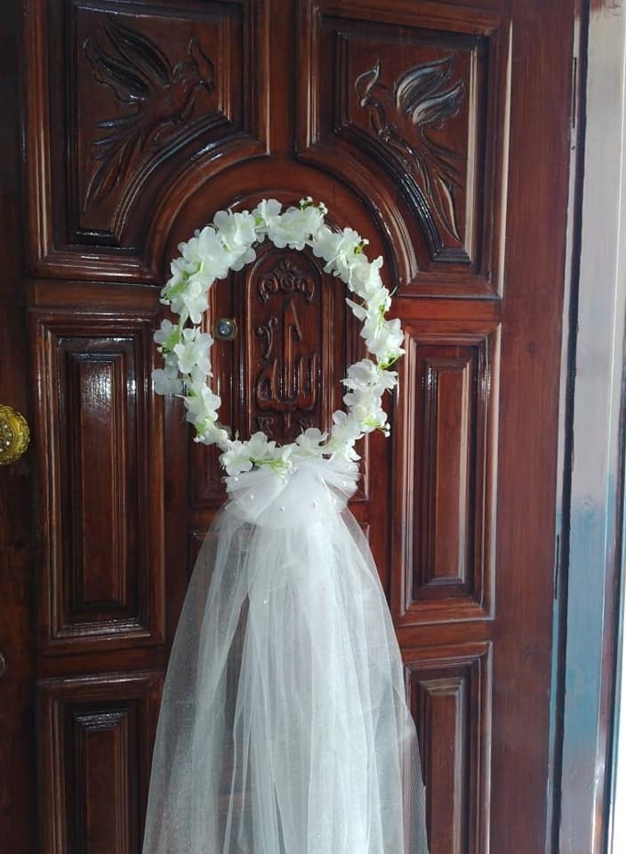 Wedding Veil With Attached Wedding Collar For The Bride And Groom For A Wedding Door Of Many Shapes 1