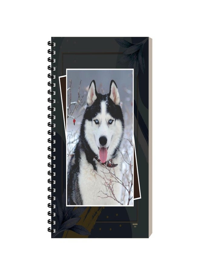 ESCAPER Dogs Designer Notebook, A5 Size, 160 Ruled Pages, Animal Diary, Stationery Notepad For Students, Spiral Notebook For Notes Writing, Personal & Office Diary (1, Cute Husky) - Image 1